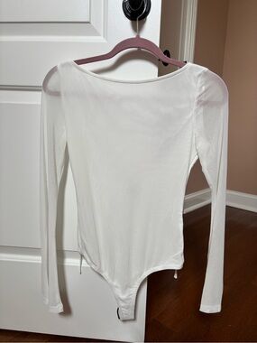 Princess Polly White Long Sleeve Bodysuit